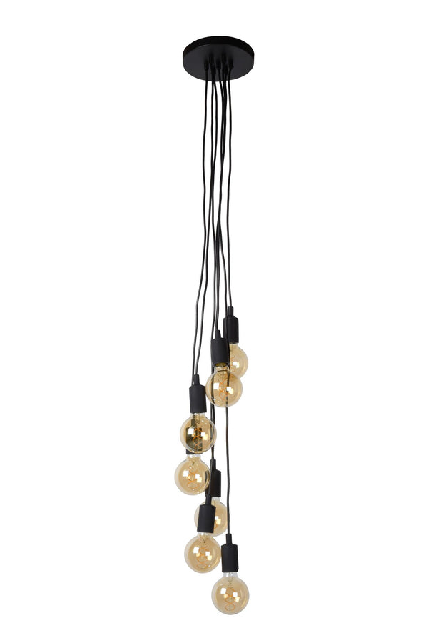 Lucide FIX hanglamp 7 × E27, zwart