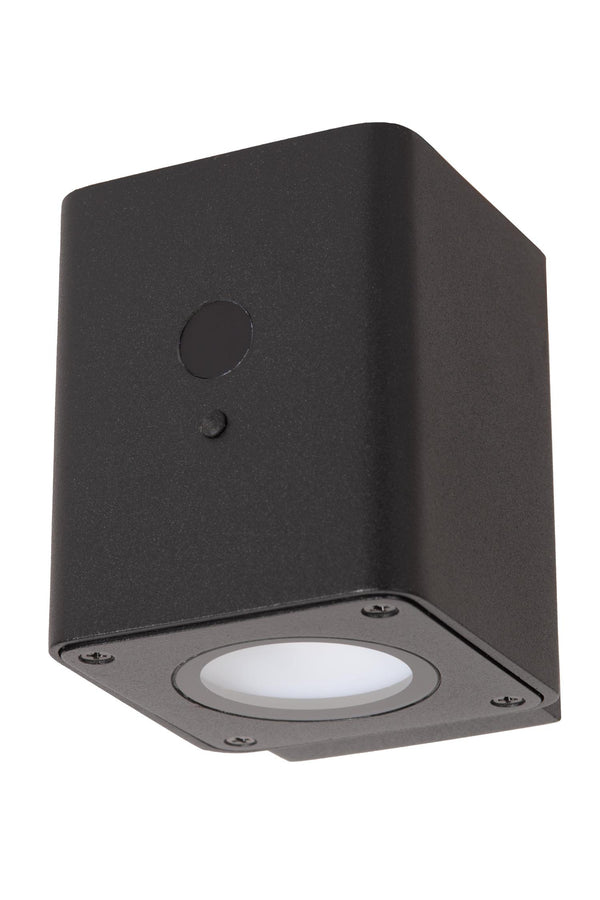 Lucide RAMIN dimbare LED-wandlamp voor binnen en buiten met bewegings- en dag-nachtsensor 1 W, IP54, zwart