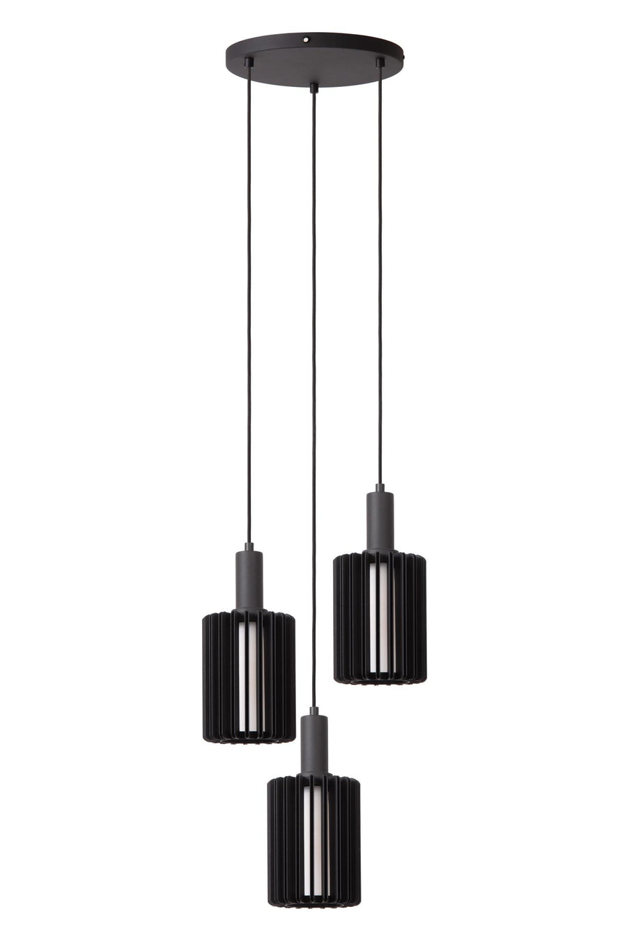 Lucide LAMBRES hanglamp 3 × E27, zwart