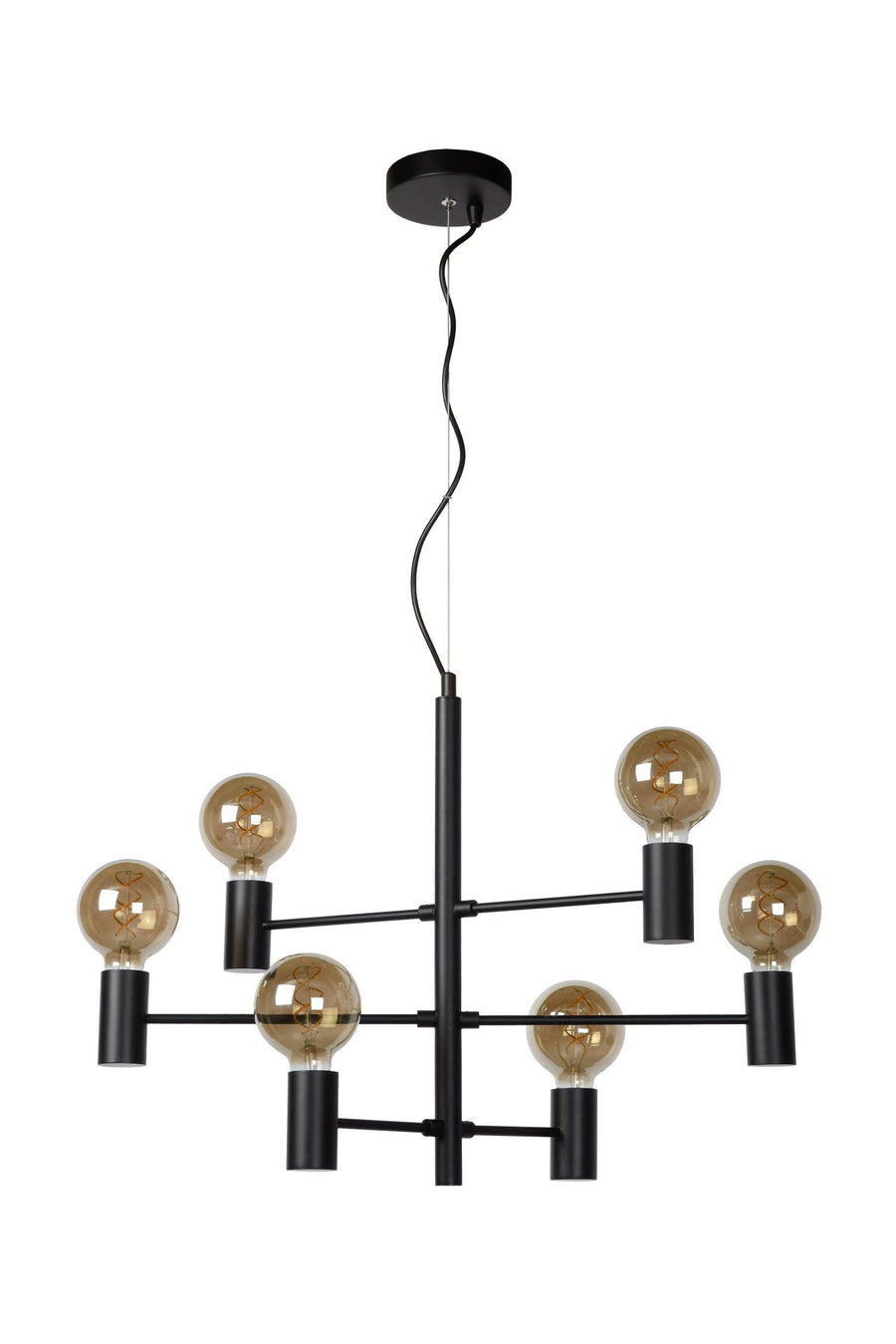 Lucide LEANNE hanglamp 6 × E27, zwart