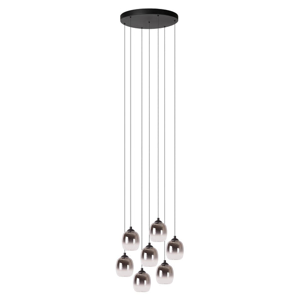 Lucide TAMINO dimbare LED-hanglamp Ø 52 cm, 7 × 5,3 W, zwart
