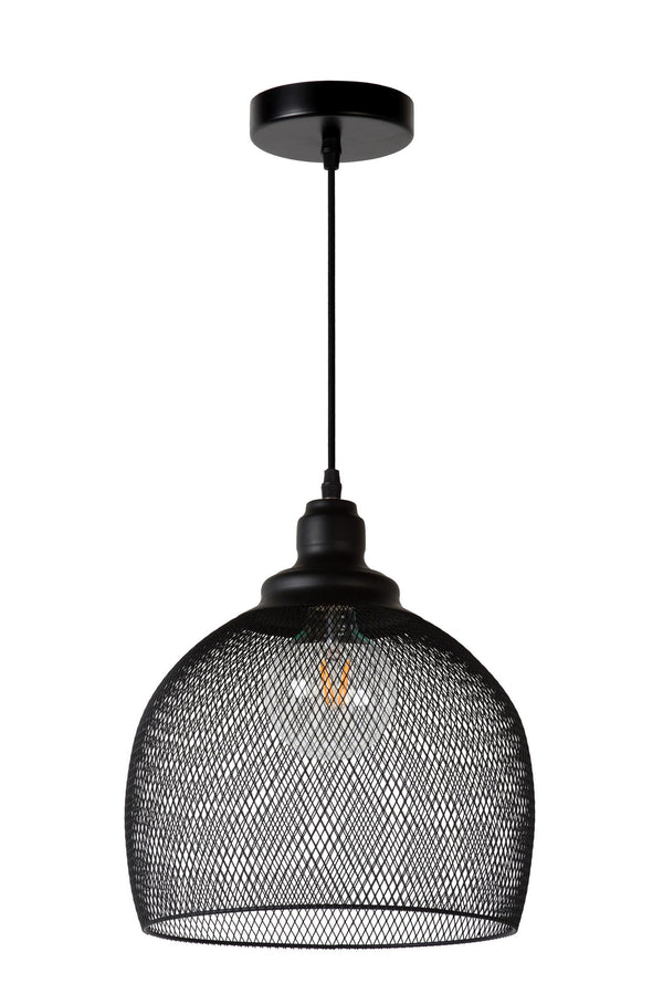 Lucide MESH hanglamp Ø 28 cm, E27, zwart