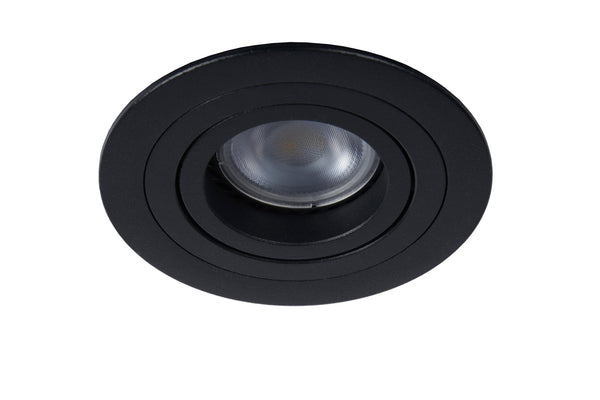 Lucide TUBE inbouwspot Ø 9,2 cm, GU10, zwart