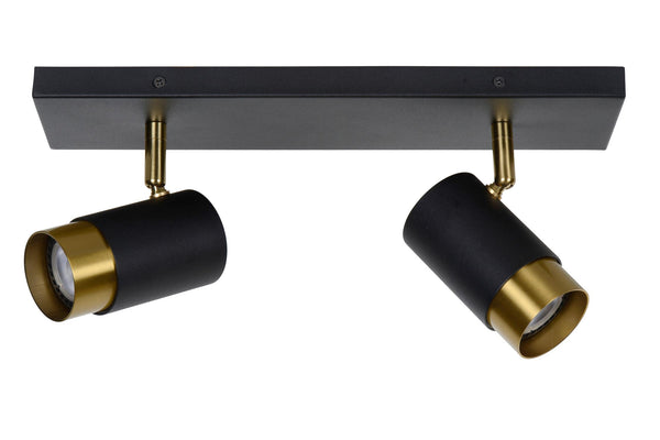 Lucide FLORIS plafondspot 2 × GU10, zwart