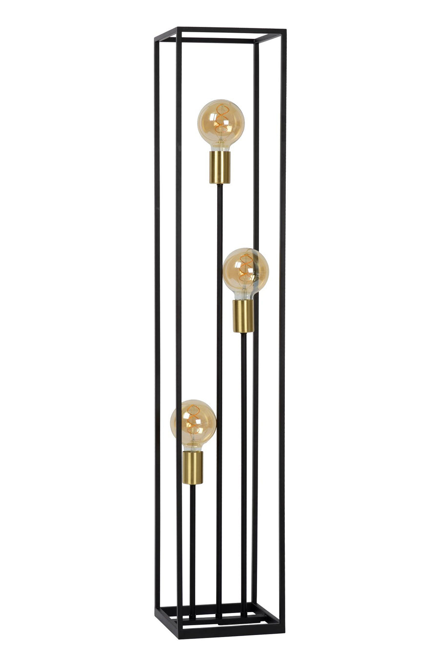 Lucide RUBEN vloerlamp 3 × E27, zwart