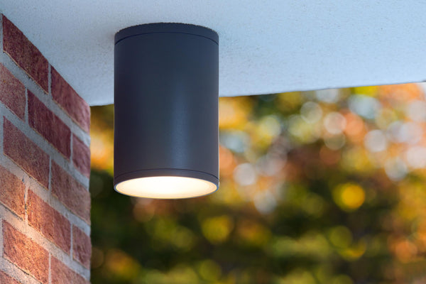 Lucide TUBIX plafondspot voor binnen en buiten Ø 10,8 cm, E27, IP54, antraciet