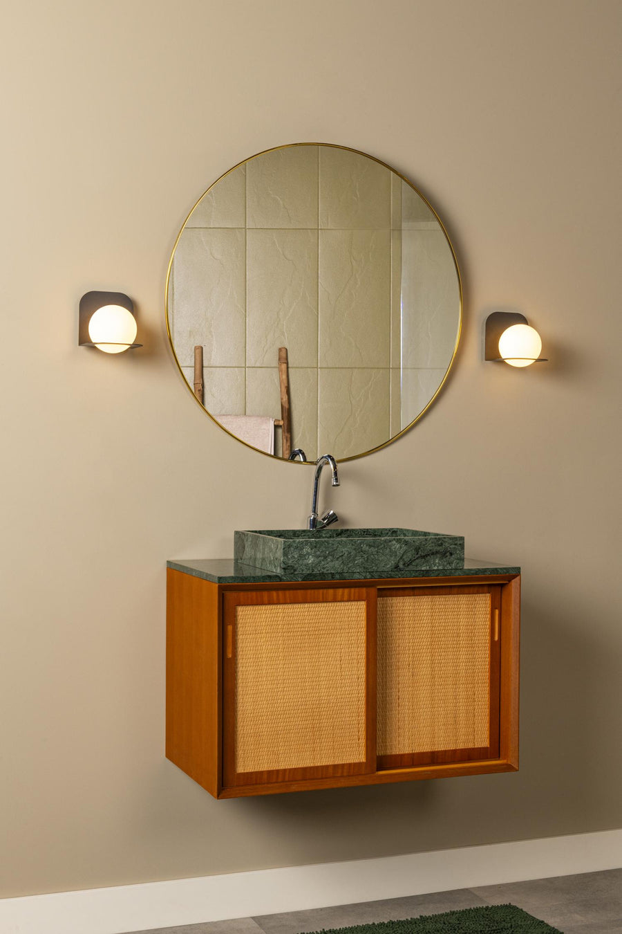 Lucide DAVY wandlamp voor de badkamer G9, IP44, zwart