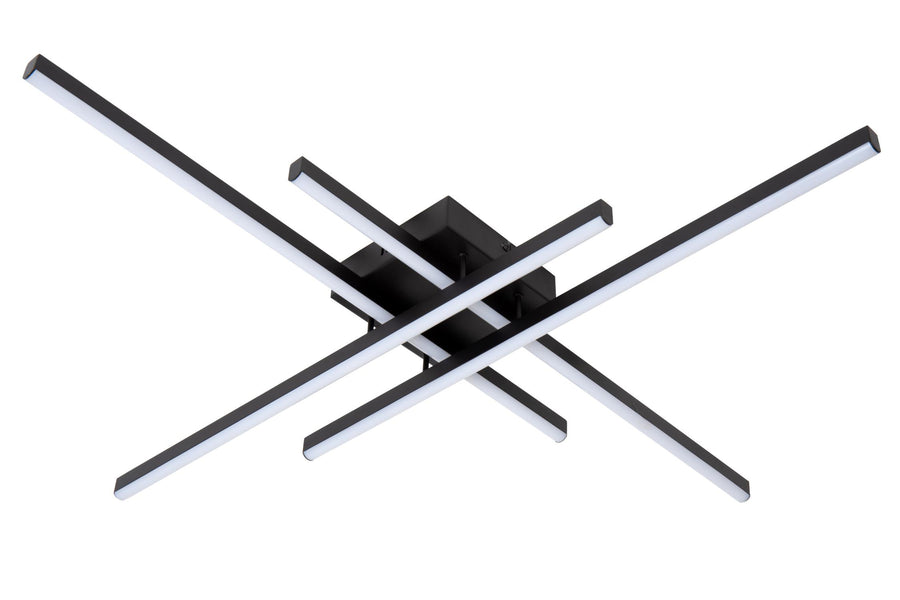 Lucide NOVAK dimbare LED-plafondlamp 42 W, 2700–4000 K, zwart