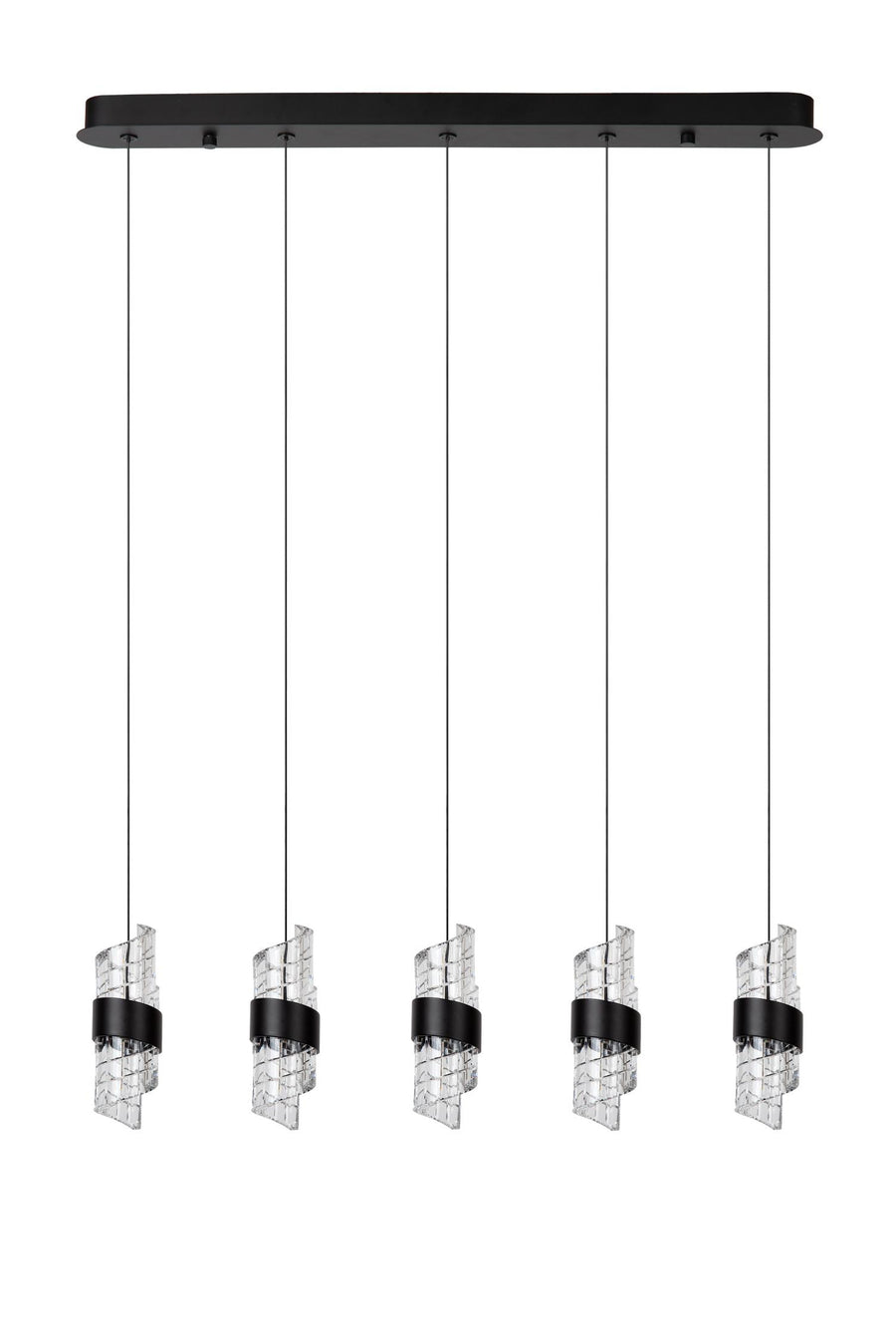 Lucide KLIGANDE dimbare LED-hanglamp 5 × 7,8 W, zwart