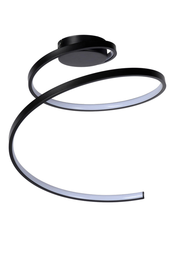 Lucide MAXENCE dimbare LED-plafondlamp met 3 dimstanden, Ø 46 cm, 24 W, zwart