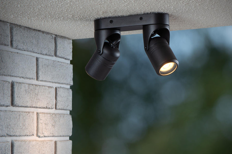 Lucide NIORT plafondspot voor binnen en buiten 2 × GU10, IP44, zwart