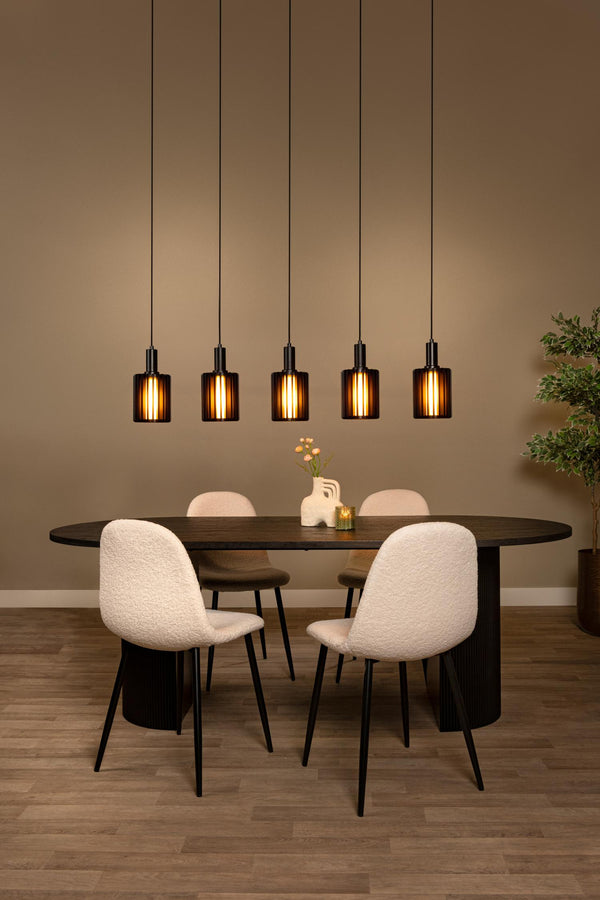 Lucide LAMBRES hanglamp 5 × E27, zwart