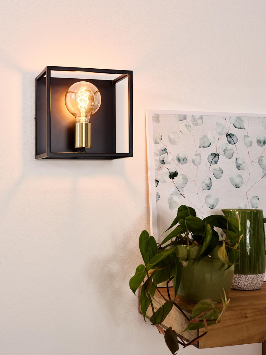 Lucide RUBEN wandlamp E27, zwart