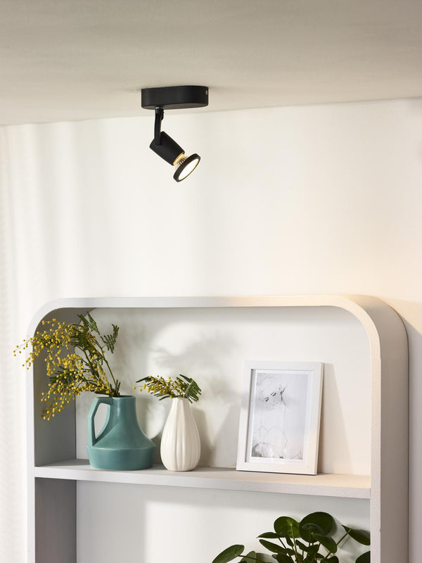 Lucide JASTER-LED plafondspot GU10, 5 W, zwart