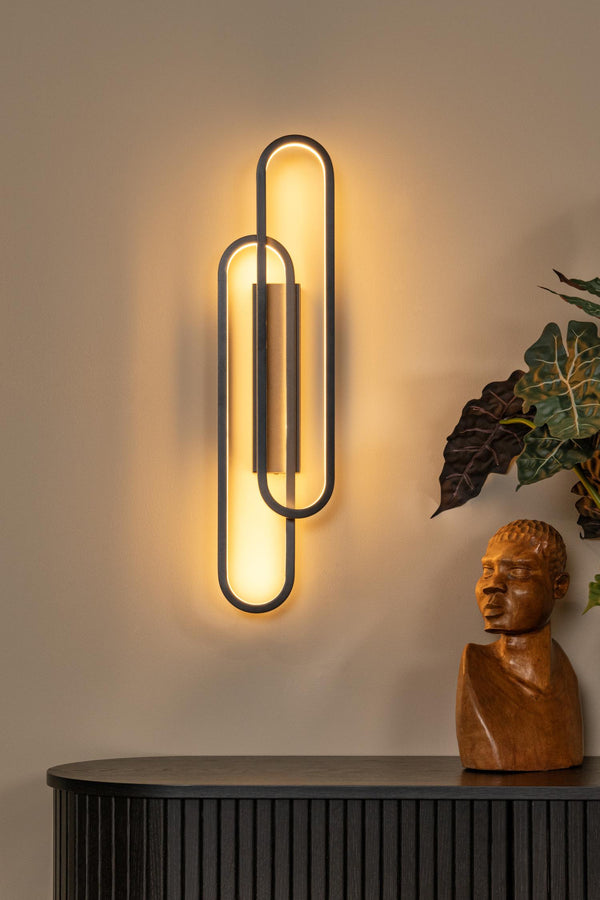 Lucide THELMA dimbare LED-wandlamp 35 W, zwart