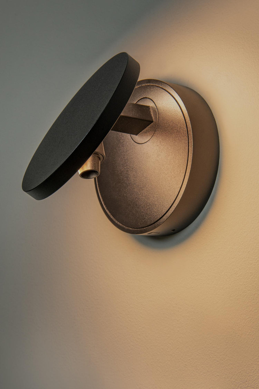 Lucide UFOR dimbare LED-wandlamp Ø 12 cm, 1800–3000 K, zwart