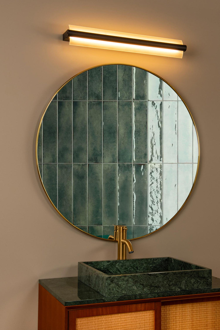 Lucide WANDA LED-wandlamp voor de badkamer 19 W, IP44, zwart