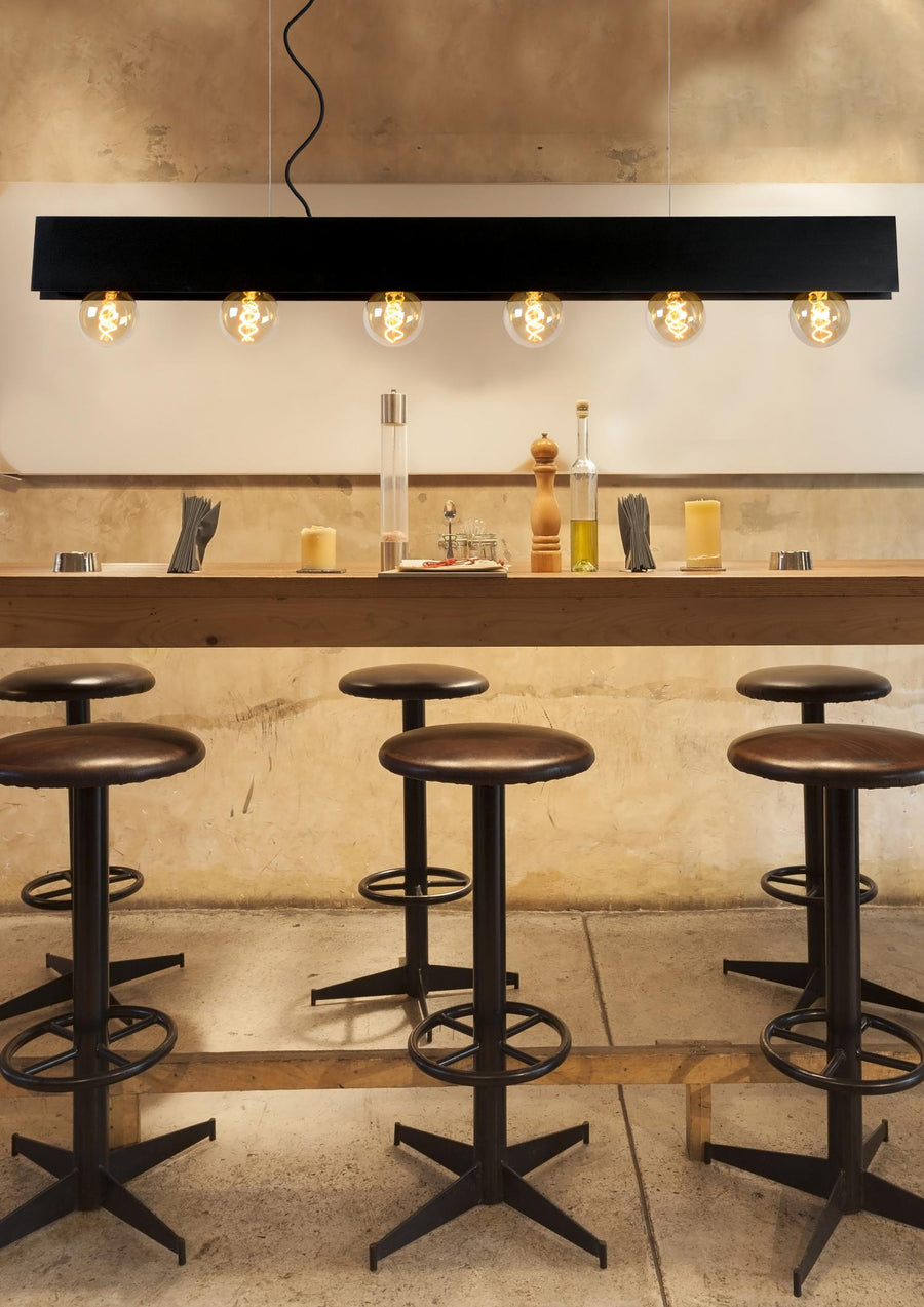 Lucide SURTUS hanglamp 6 × E27, zwart
