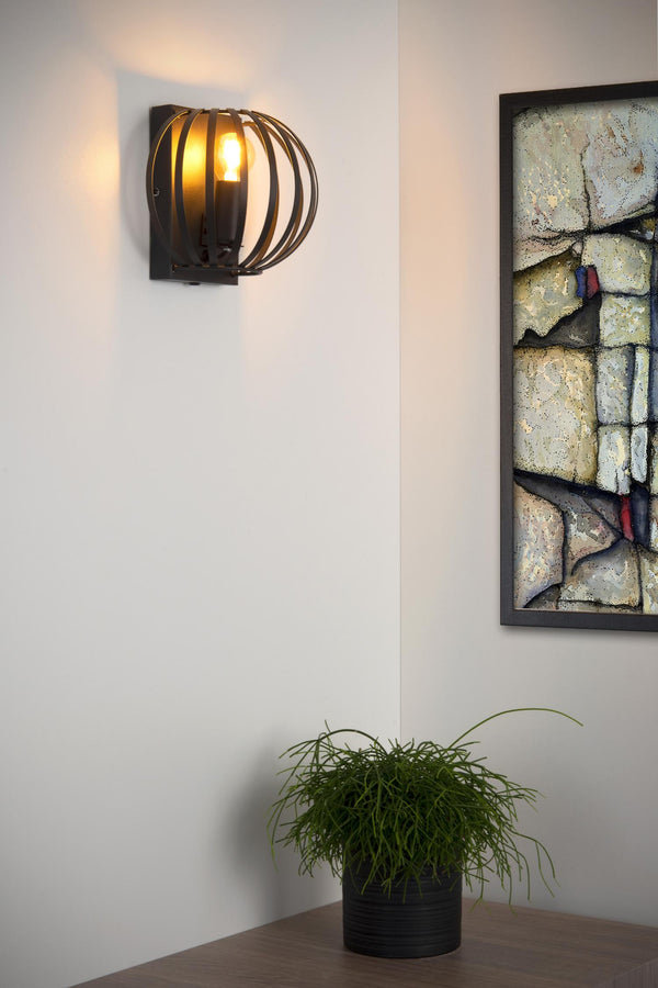 Lucide MANUELA wandlamp E14, zwart