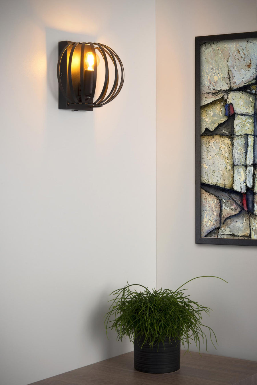 Lucide MANUELA wandlamp E14, zwart
