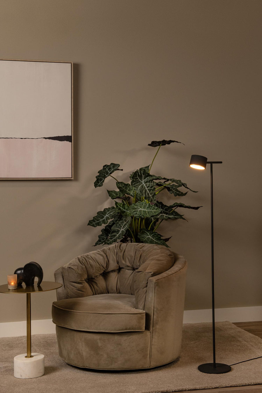 Lucide GIAN dimbare LED-vloerlamp 9 W, zwart