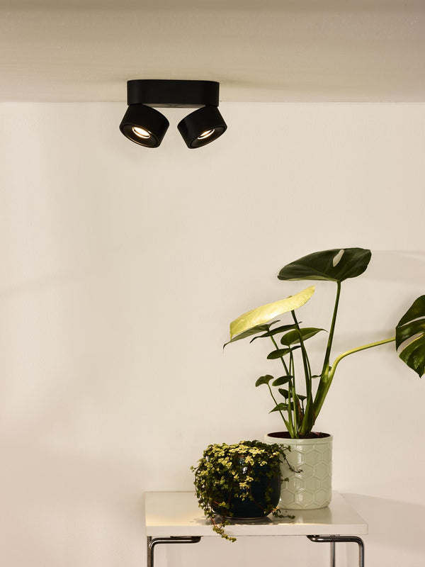 Lucide YUMIKO dimbare LED-plafondspot 2 × 10 W, zwart