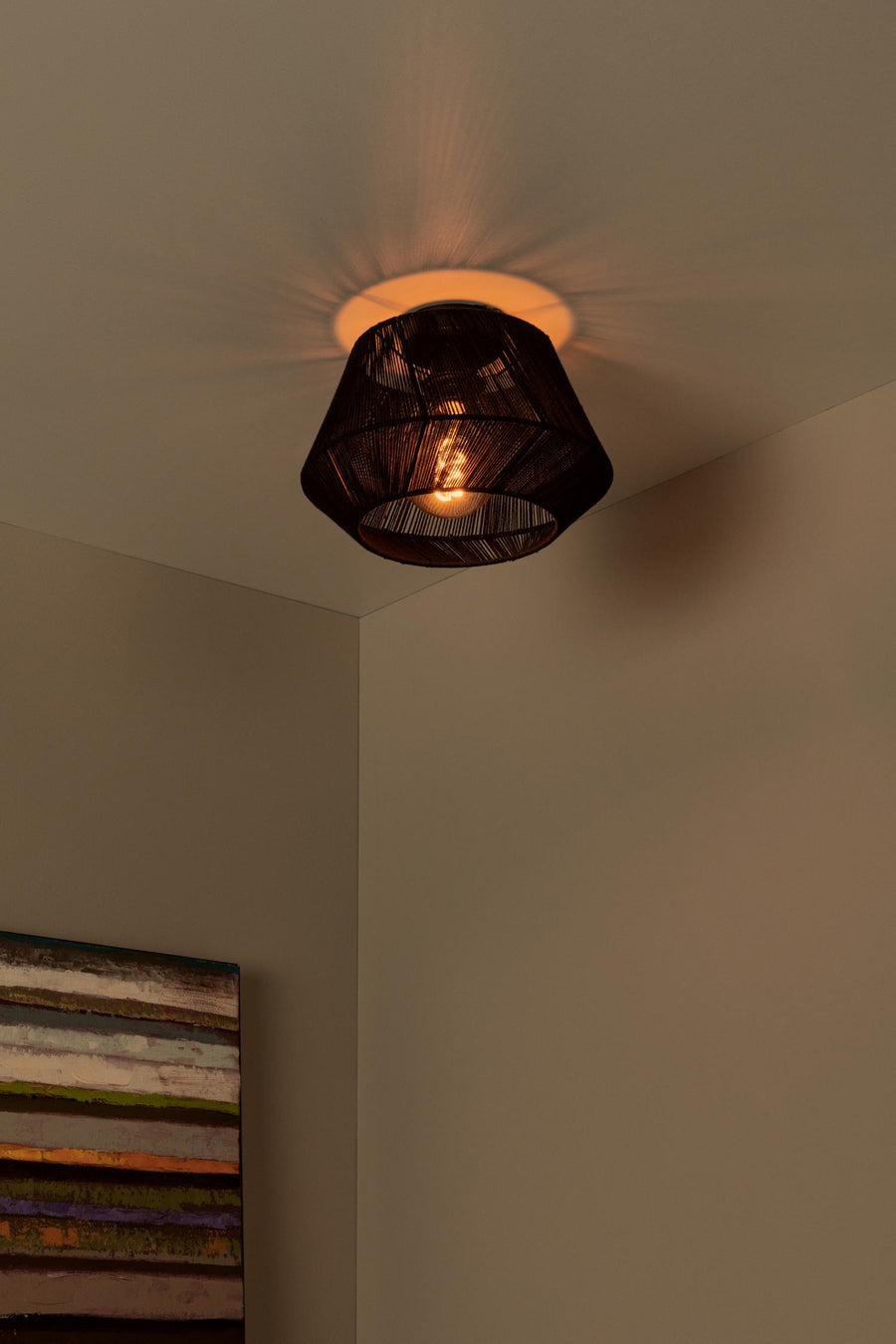 Lucide JESSICA plafondlamp Ø 30 cm, E27, zwart