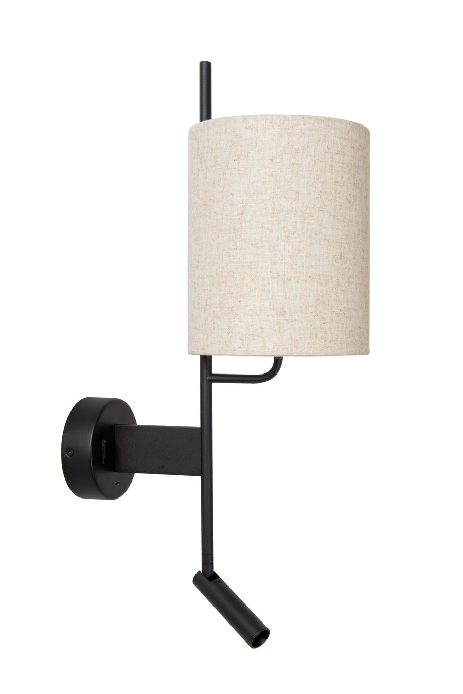 Lucide MAGIC wandlamp E27, met USB-poort, zwart