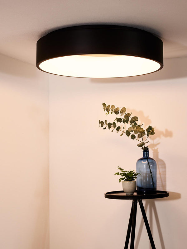 Lucide TALOWE LED dimbare LED-plafondlamp Ø 60 cm, 42 W, zwart