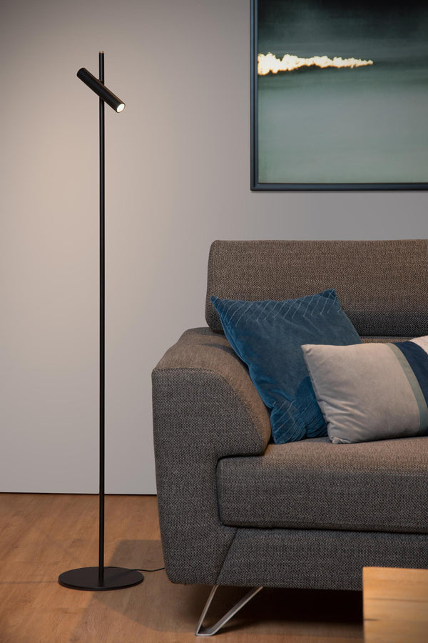 Lucide PHILON dimbare LED-leesvloerlamp Ø 23 cm, 4,5 W, zwart