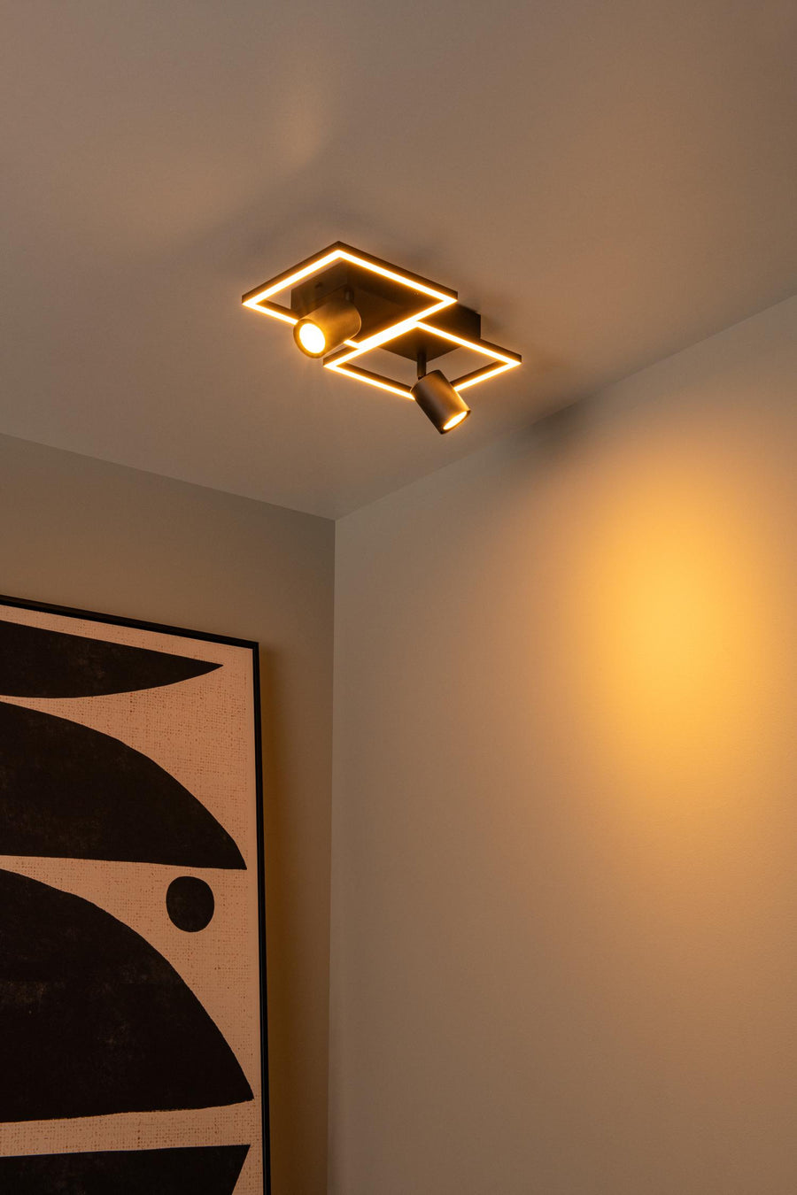 Lucide ARIANNE LED-plafondlamp 2 × GU10, zwart
