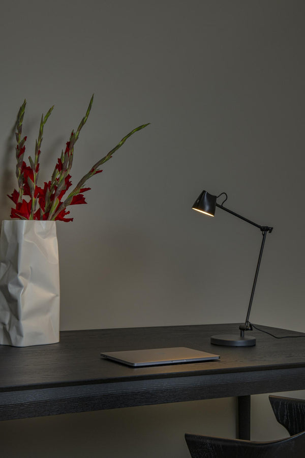Lucide MILNE dimbare LED-leesvloerlamp 8 W, zwart