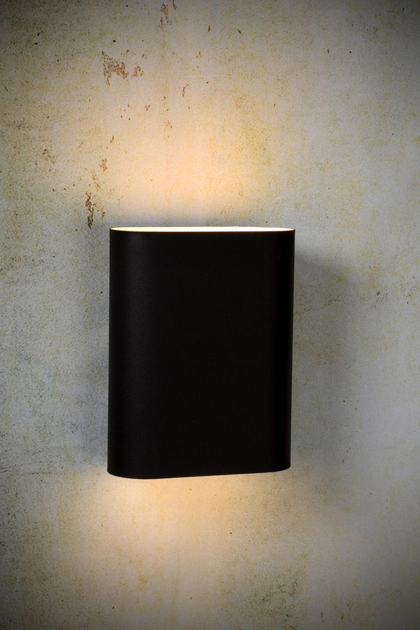 Lucide OVALIS wandlamp 2 × E14, zwart