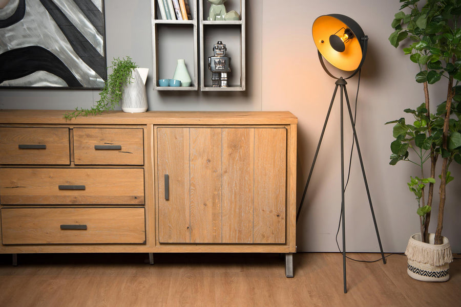 Lucide ALVARO vloerlamp E27, zwart