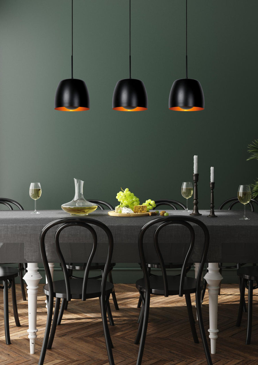 Lucide NOLAN hanglamp 3 × E27, zwart