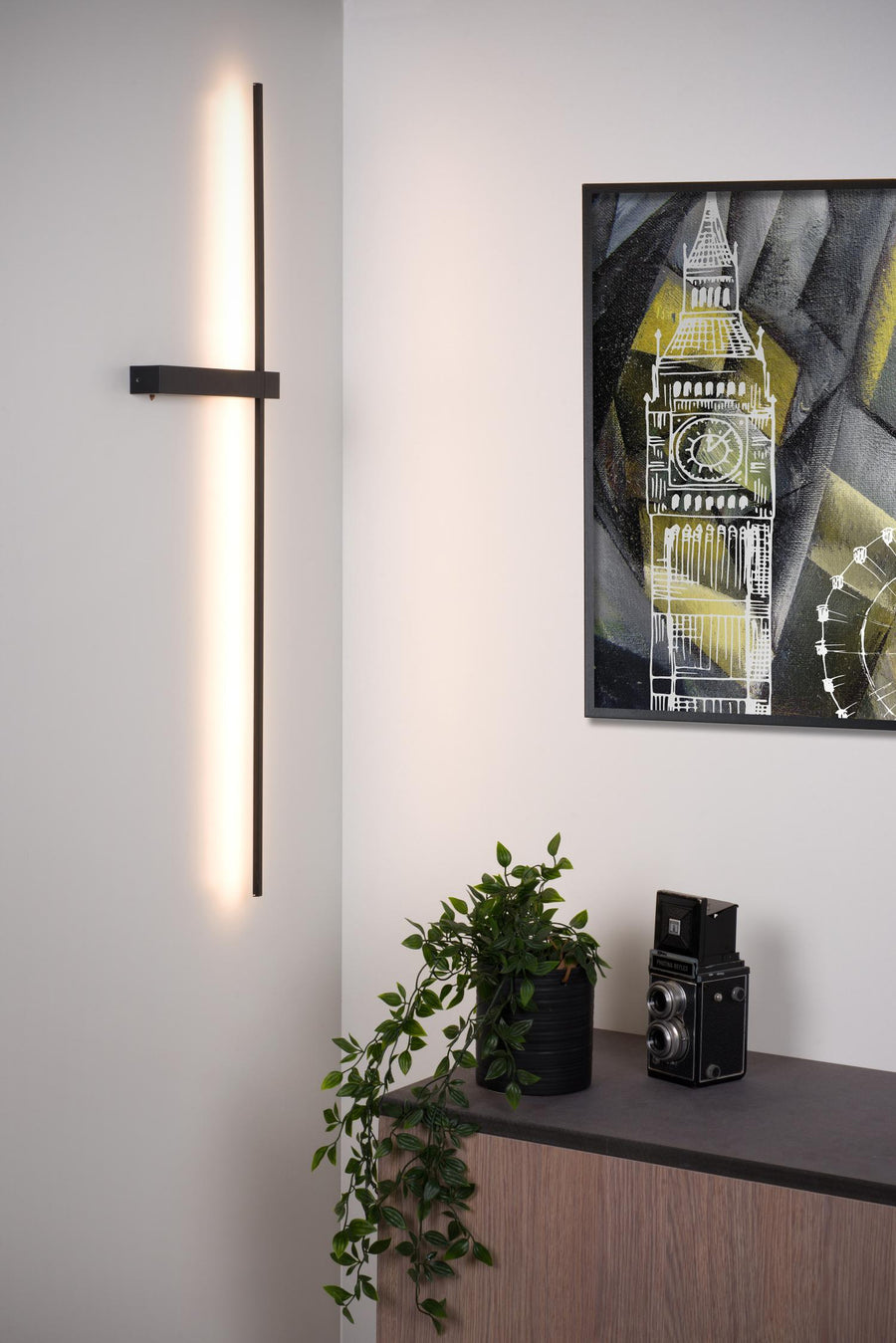 Lucide SEGIN LED-wandlamp 10 W, zwart