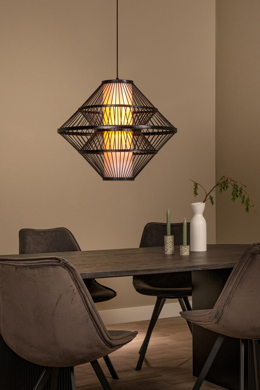 Lucide PASQUINO hanglamp Ø 60 cm, E27, zwart