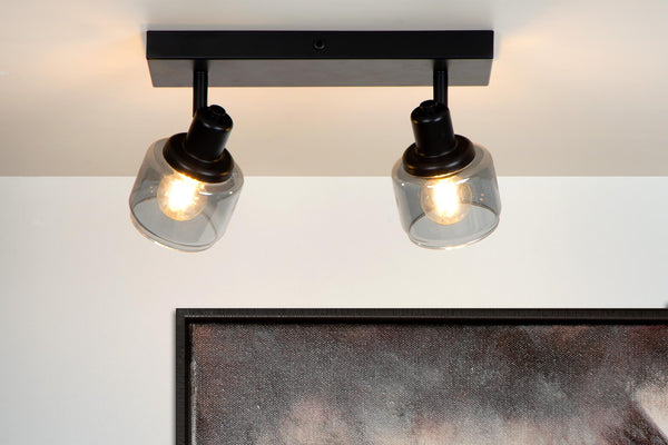 Lucide BJORN plafondspot 2 × E14, zwart