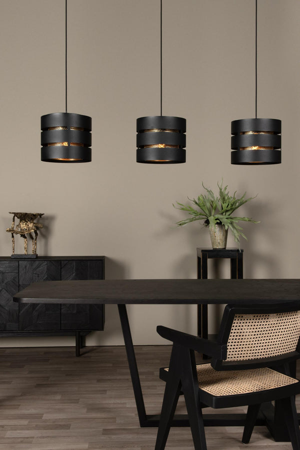 Lucide ROSAS hanglamp 3 × E27, zwart