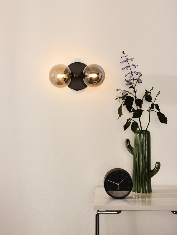 Lucide TYCHO wandlamp 2 × G9, zwart