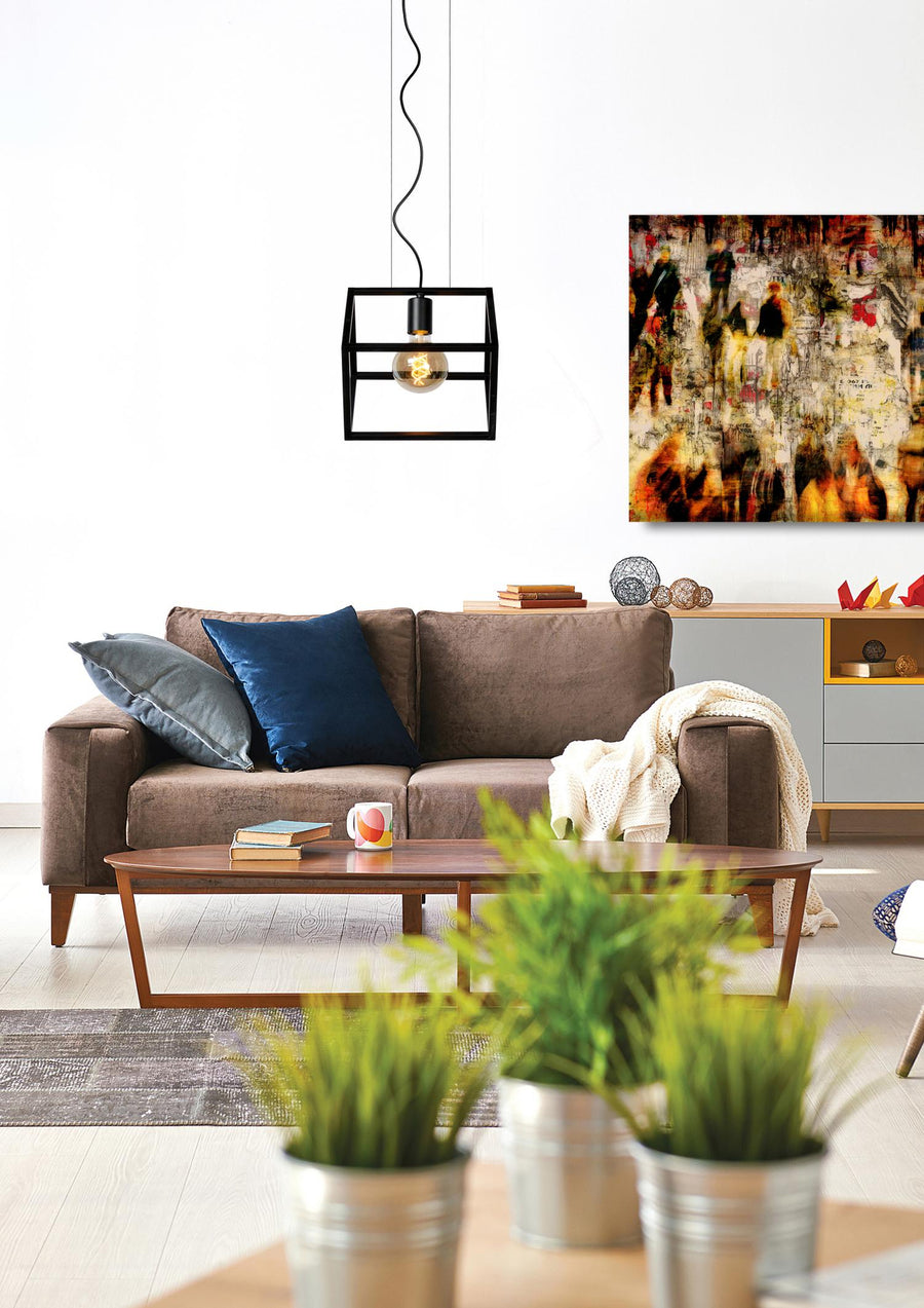 Lucide FABIAN hanglamp E27, zwart