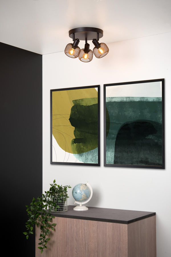 Lucide MAREN plafondspot Ø 37 cm, 3 × E14, zwart