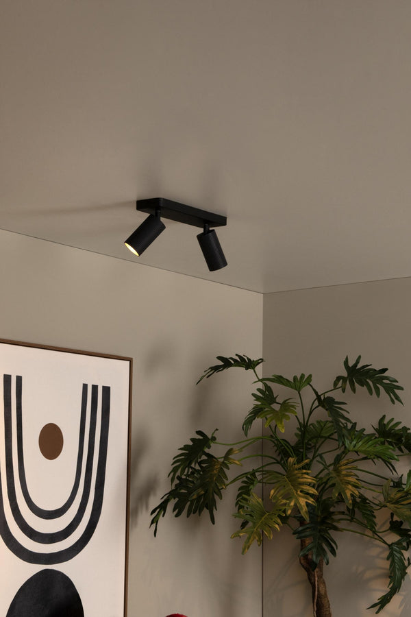 Lucide CLUBS plafondspot 2 × GU10, zwart