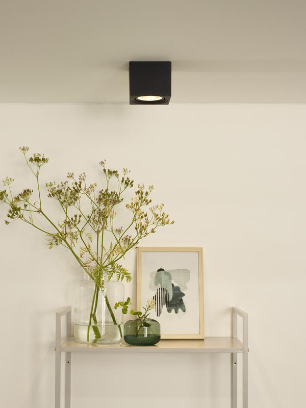Lucide FEDLER dimbare LED-plafondspot GU10, 12 W, 2200–3000 K, zwart