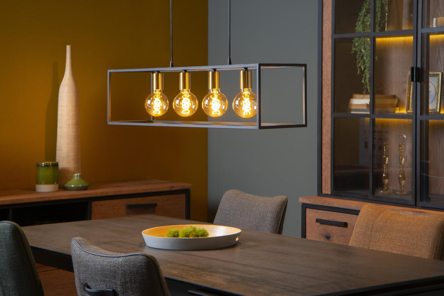 Lucide RUBEN hanglamp 4 × E27, zwart
