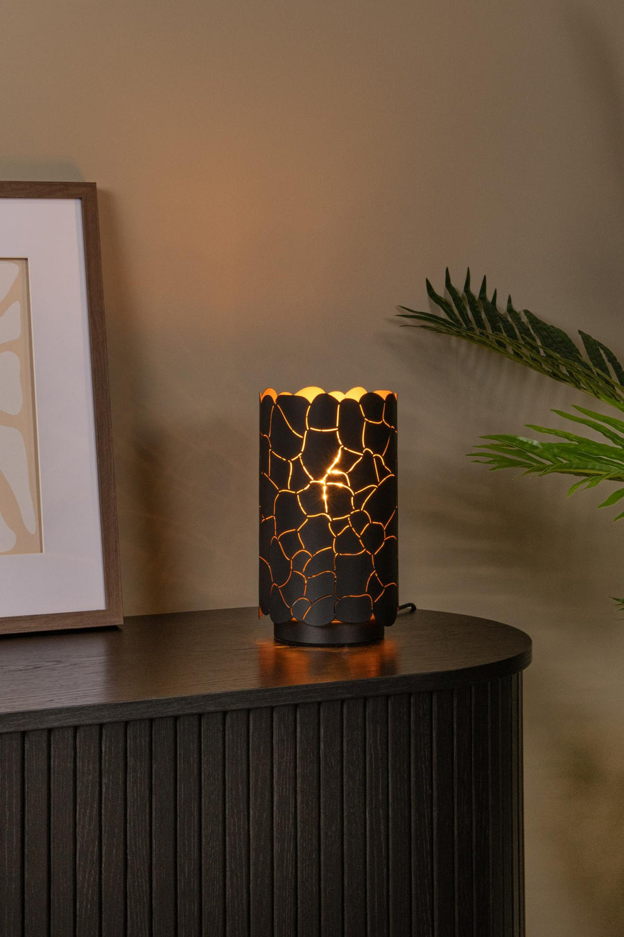 Lucide ALMELO tafellamp Ø 15 cm, E27, zwart