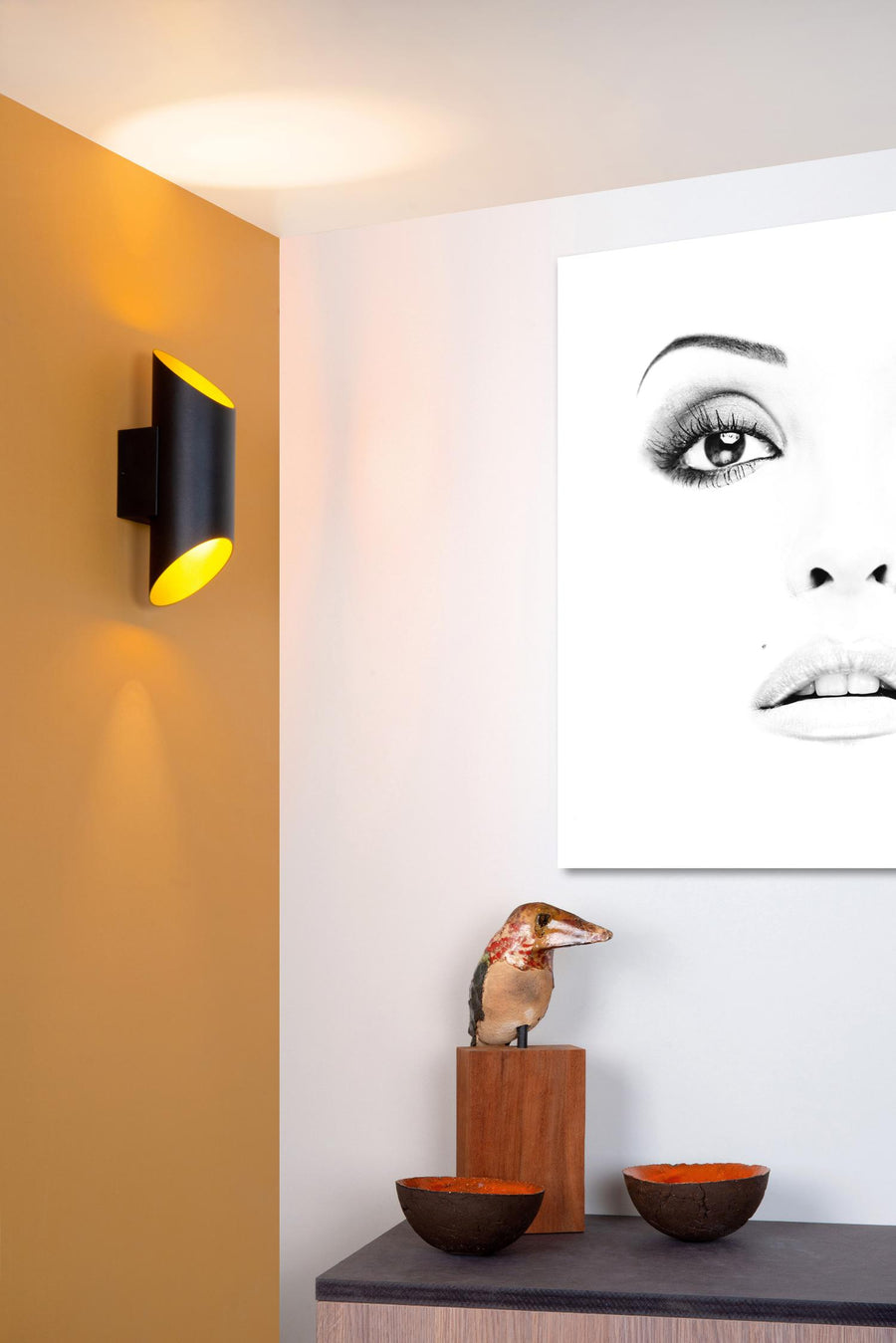 Lucide QUIRIJN wandlamp Ø 10 cm, G9, zwart