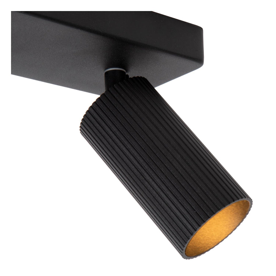 Lucide CLUBS plafondspot 2 × GU10, zwart