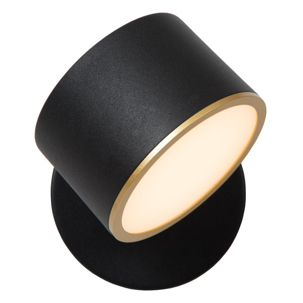 Lucide GIAN dimbare LED-wandlamp 9 W, zwart