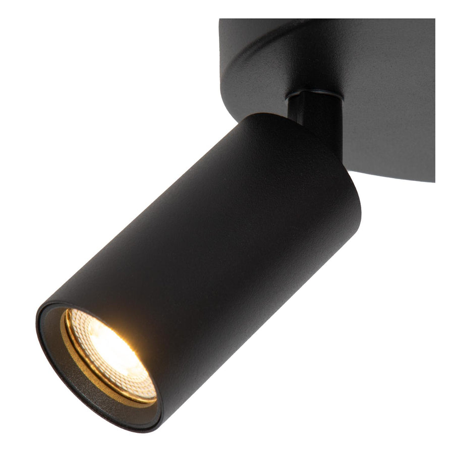 Lucide RITMO plafondspot Ø 18 cm, 3 × GU10, zwart
